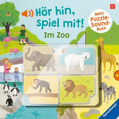 Sandra Grimm: Grimm, S: Hör hin, spiel mit! Mein Puzzle-Soundbuch: Im Zoo, Buch