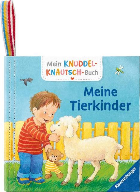 Sandra Grimm: Mein Knuddel-Knautsch-Buch: Meine Tierkinder; weiches Stoffbuch, waschbares Badebuch, Babyspielzeug ab 6 Monate, Buch