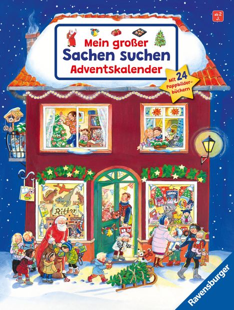 Mein großer Sachen suchen Adventskalender, dekorativer Aufstellkalender ab 2 Jahren, Kalender