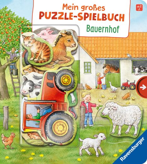 Mein großes Puzzle-Spielbuch Bauernhof, Buch