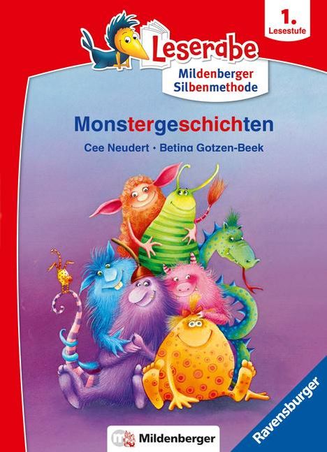 Cee Neudert: Monstergeschichten - lesen lernen mit dem Leseraben - Erstlesebuch - Kinderbuch ab 6 Jahren mit Silbengeschichten zum Lesenlernen (Leserabe 1. Klasse mit Mildenberger Silbenmethode), Buch