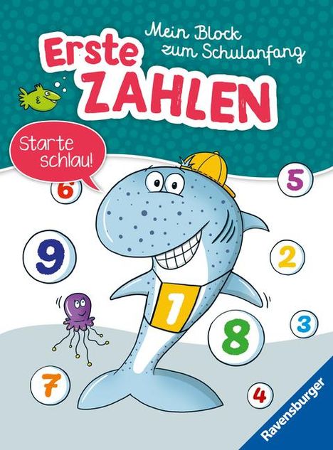 Ravensburger Mein Block zum Schulanfang: Erste Zahlen - Rätselblock ab 6 Jahre - Zahlen lernen, Buch