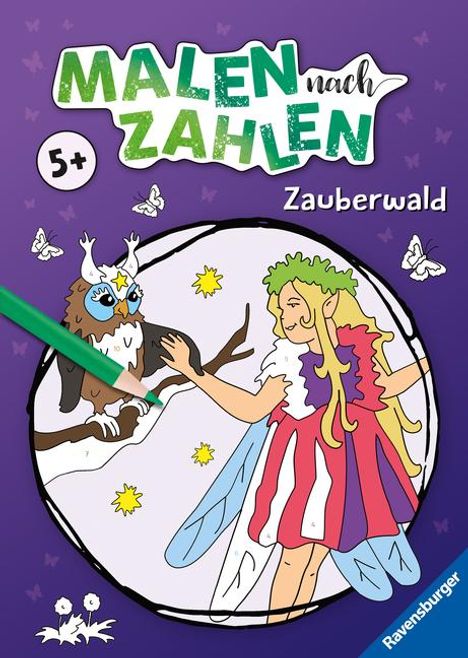 Ravensburger Malen nach Zahlen ab 5 Jahren Zauberwald - 24 Motive - Malheft für Kinder - Nummerierte Ausmalfelder, Buch