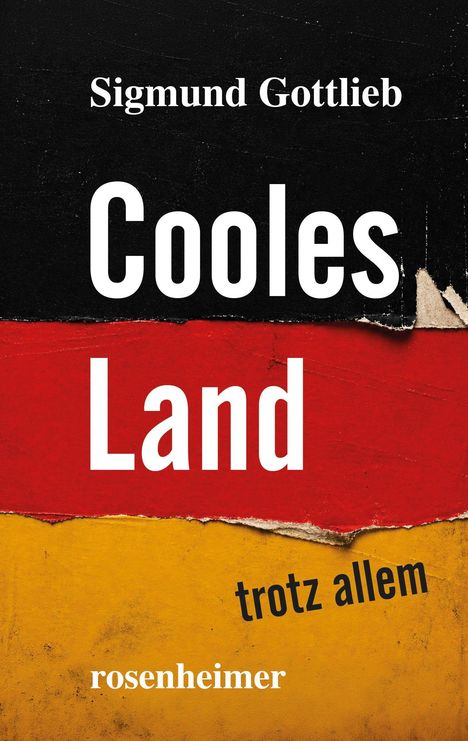 "Cooles Land trotz allem" steht in großen Lettern über rosenheimer Logo; Hintergrund in Schwarz-Rot-Gold.