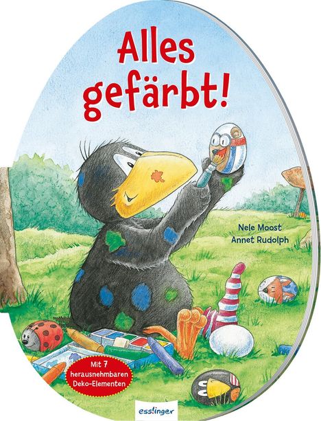 Nele Moost: Der kleine Rabe Socke: Alles gefärbt! Konturgestanzt, Buch