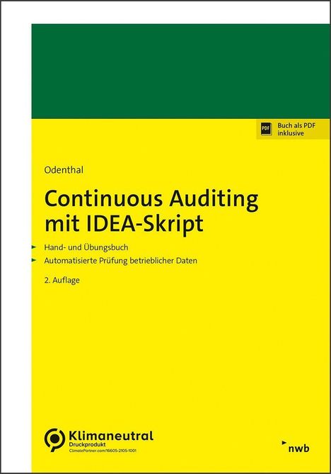 Roger Odenthal: Continuous Auditing mit IDEA-Skript, 1 Buch und 1 Diverse