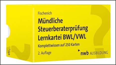 Hugo Fischenich: Mündliche Steuerberaterprüfung Lernkartei BWL/VWL, Buch