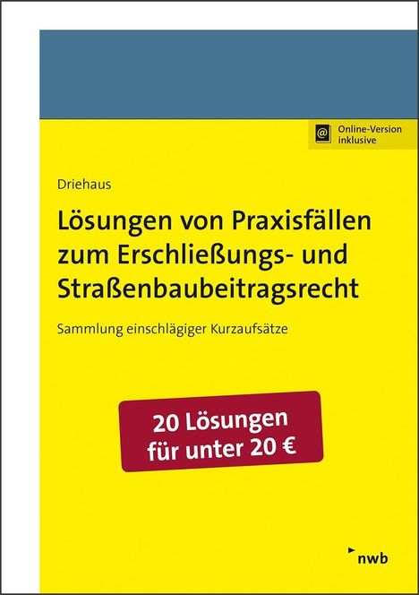 Hans-Joachim Driehaus: Driehaus: Lösungen Erschließungs-/Straßenbaubeitragsrecht, Diverse