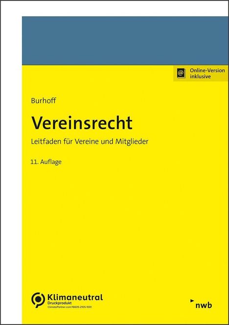 Detlef Burhoff: Vereinsrecht, 1 Buch und 1 Diverse