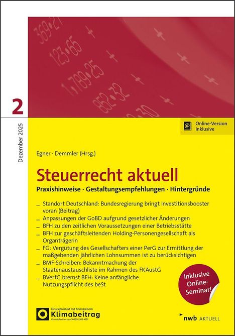 NWB Steuerrecht aktuell 2/2025, 1 Buch und 1 Diverse
