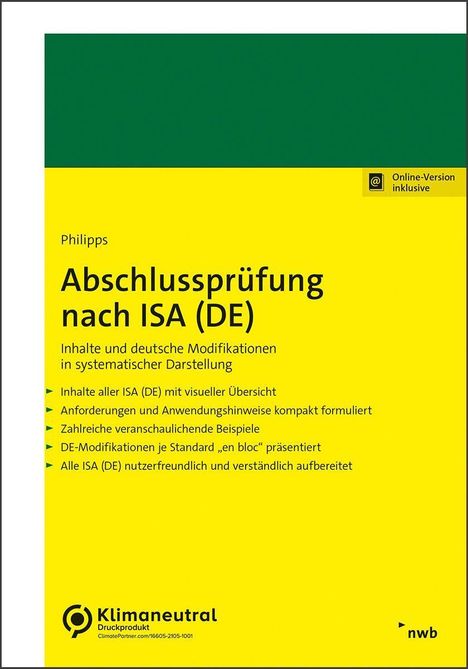 Holger Philipps: Abschlussprüfung nach ISA (DE), 1 Buch und 1 Diverse