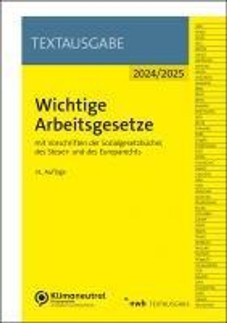 Wichtige Arbeitsgesetze, Buch