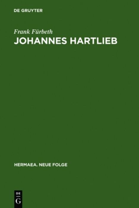 Frank Fürbeth: Johannes Hartlieb, Buch