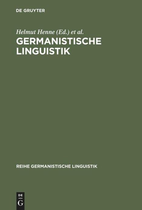 Germanistische Linguistik, Buch