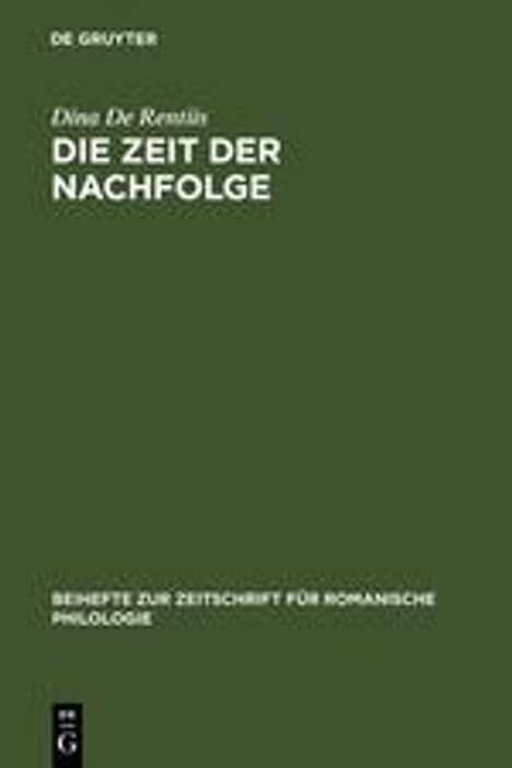 Dina De Rentiis: Die Zeit der Nachfolge, Buch