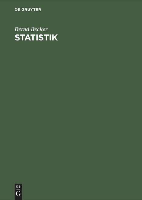 Bernd Becker: Statistik, Buch