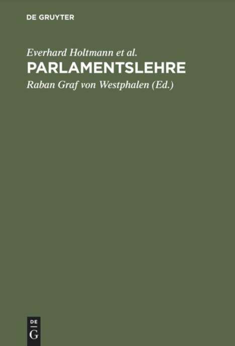 Jürgen Bellers: Parlamentslehre, Buch