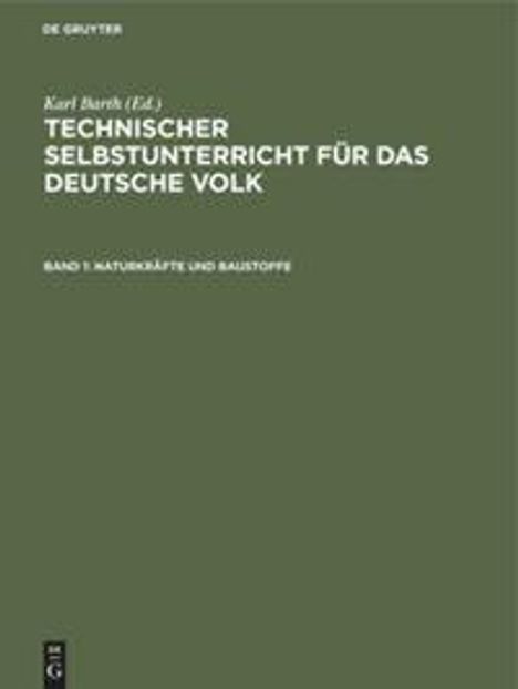 Naturkräfte und Baustoffe, Buch