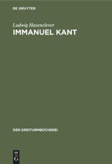Ludwig Hasenclever: Immanuel Kant, Buch