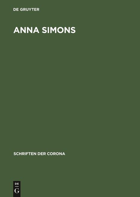 Anna Simons, Buch