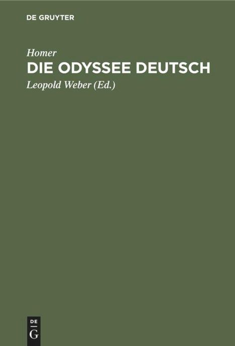 Homer: Die Odyssee Deutsch, Buch