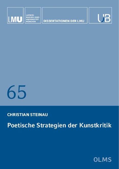 Christian Steinau: Poetische Strategien der Kunstkritik, Buch
