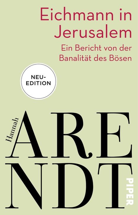 Hannah Arendt: Eichmann in Jerusalem, Buch