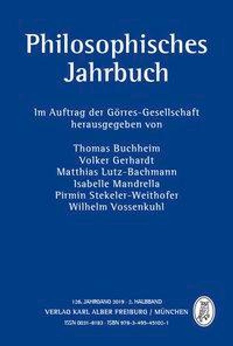 Philosophisches Jahrbuch 126/2, Buch
