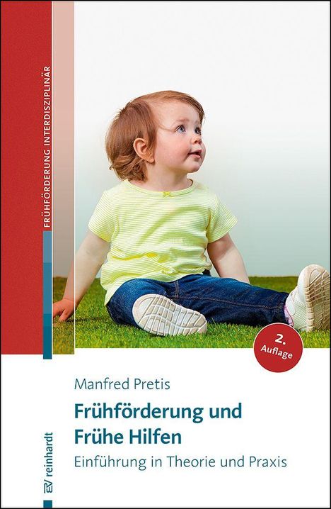 Buchtitel und Untertitel, Autor Manfred Pretis. Kind im Gras sitzend, trägt gestreiftes T-Shirt und Jeans, schaut nach oben.