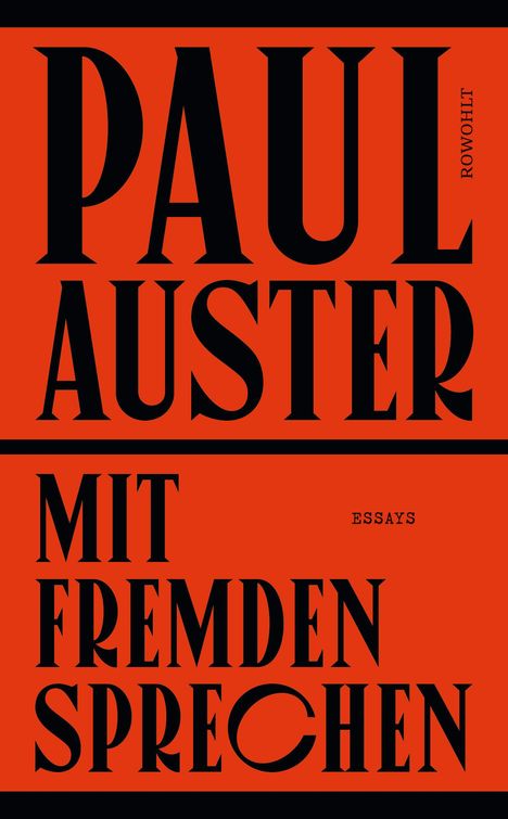 Paul Auster: Mit Fremden sprechen, Buch