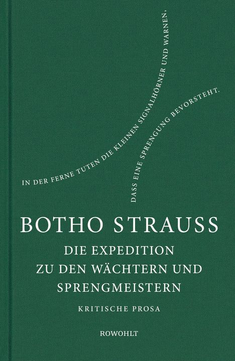 Botho Strauß: Die Expedition zu den Wächtern u. Sprengmeistern, Buch