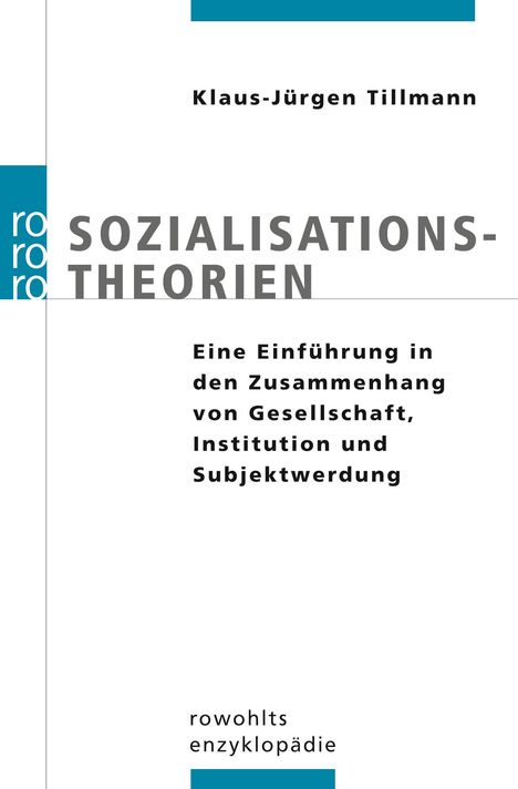Klaus-Jürgen Tillmann: Tillmann, K: Sozialisationstheorien, Buch