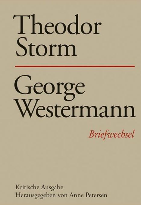 Theodor Storm - George Westermann, Buch