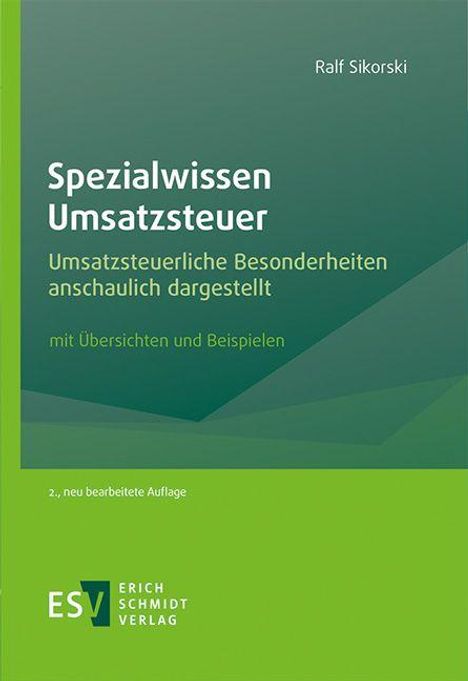 Text: "Spezialwissen Umsatzsteuer. Umsatzsteuerliche Besonderheiten anschaulich dargestellt mit Übersichten und Beispielen."