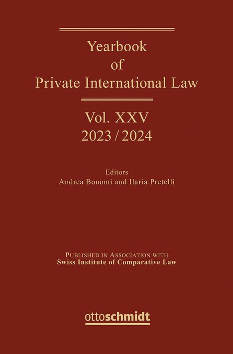 Yearbook of Private International Law Vol. XXV - 2023/2024, Buch