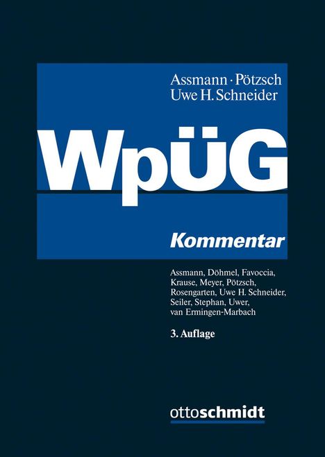 WpüG Wertpapiererwerbs- und Übernahmegesetz, Buch