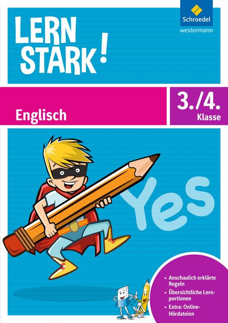 Bettina Sattler-Holzky: LERNSTARK - Fit in der Grundschule. Englisch Grammatik 3 / 4: Lern- und Übungsbuch, 1 Buch und 1 Diverse