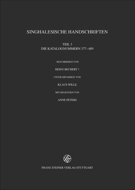 Singhalesische Handschriften Teil 3, Buch