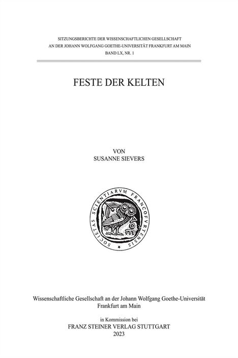 Susanne Sievers: Feste der Kelten, Buch