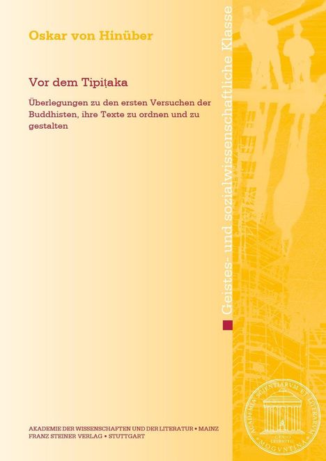 Oskar von Hinüber: Vor dem Tipitaka, Buch