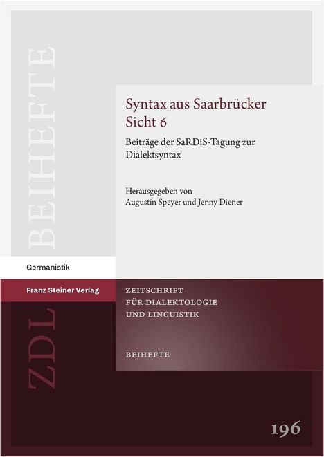 Syntax aus Saarbrücker Sicht 6, Buch