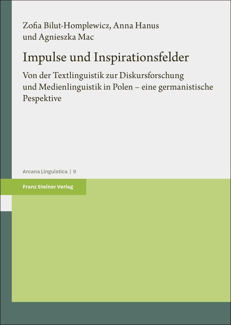 Buchtitel: "Impulse und Inspirationsfelder". Autoren: Zofia Biłut-Homplewicz, Anna Hanus, Agnieszka Mac. Verlag: Franz Steiner.
