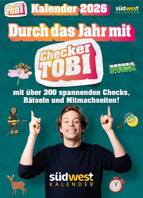 Daniela Flucht: Checker Tobi 2026: Tagesabreißkalender mit über 300 spannenden Checks zum Aufstellen oder Aufhängen, Kalender