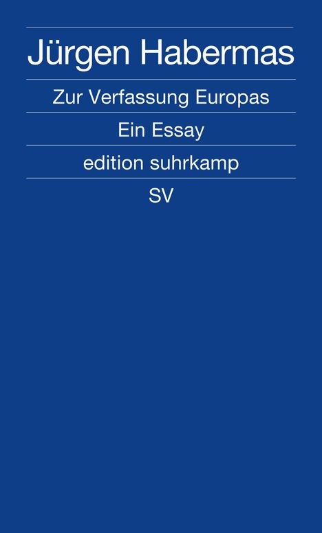 Jürgen Habermas: Zur Verfassung Europas, Buch