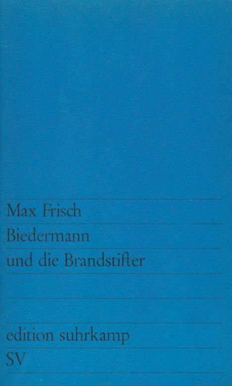 Max Frisch: Biedermann und die Brandstifter, Buch