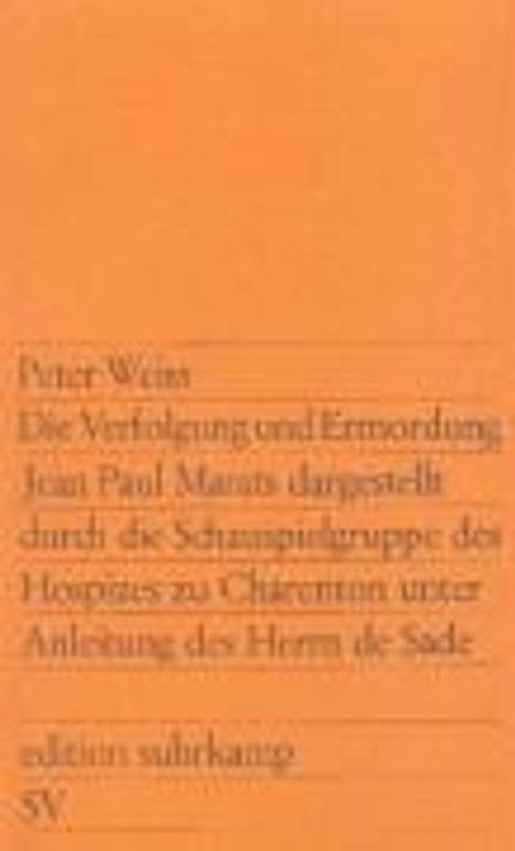 Peter Weiss: Die Verfolgung und Ermordung Jean Paul Marats, Buch