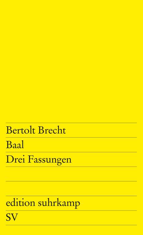 Bertolt Brecht: Baal, Buch