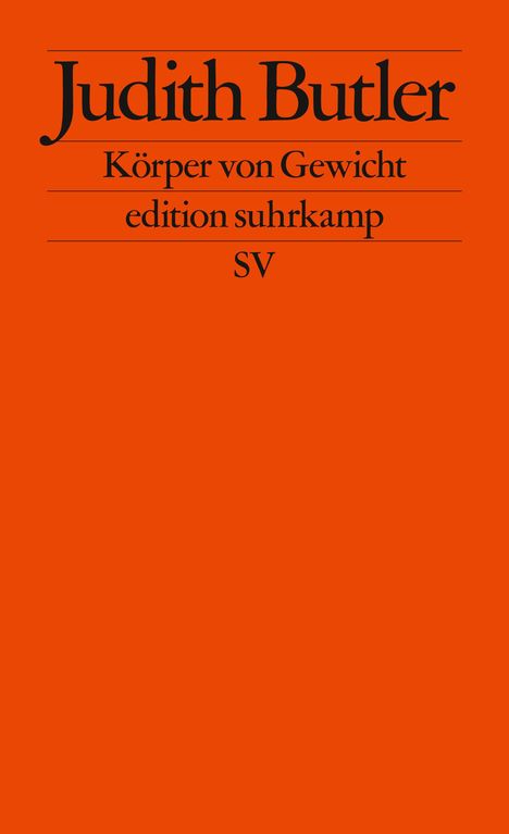 Judith Butler: Körper von Gewicht, Buch