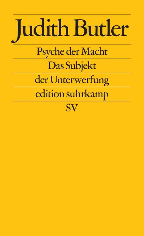 Judith Butler: Psyche der Macht, Buch