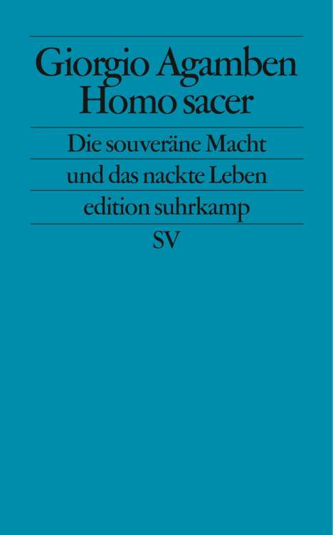 Giorgio Agamben: Homo sacer, Buch